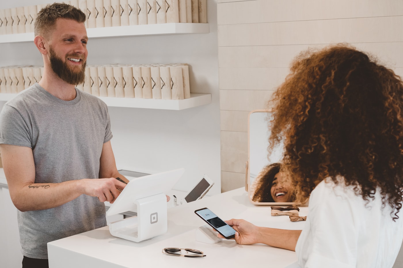 Contactless payment representing efficient cost-effective delivery